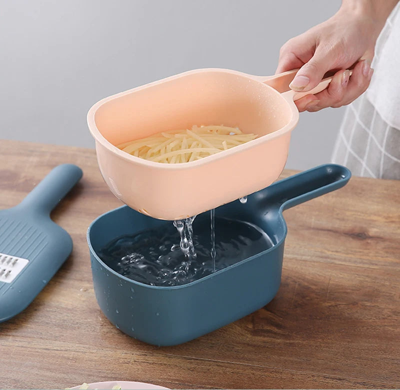 Multifunction Vegetable Cutter with Drain Basket