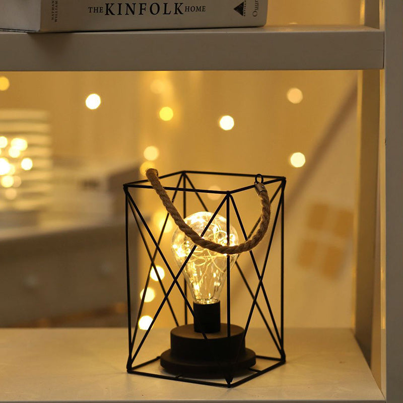 Minimalist Geometric Iron Table Lamp