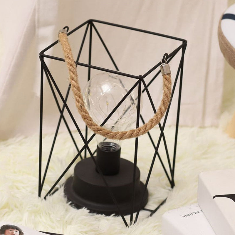 Minimalist Geometric Iron Table Lamp