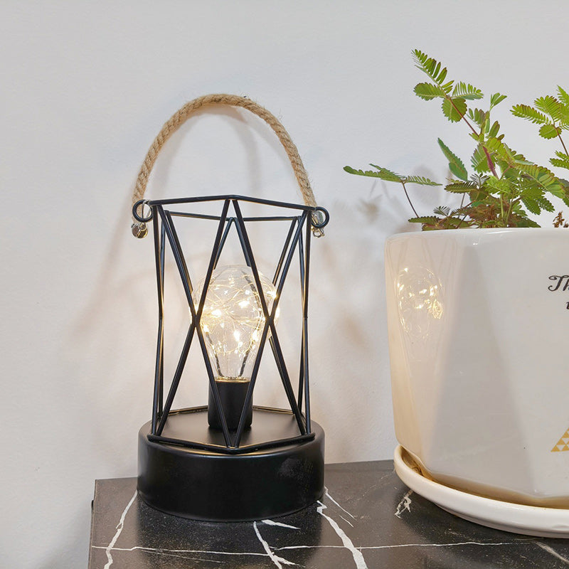 Minimalist Geometric Iron Table Lamp