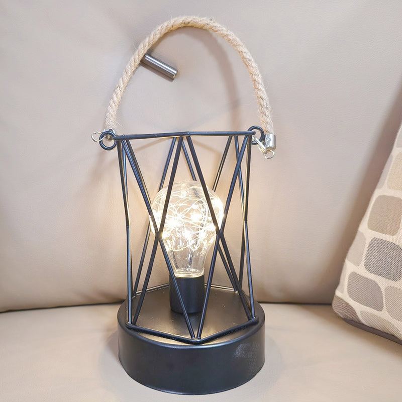 Minimalist Geometric Iron Table Lamp