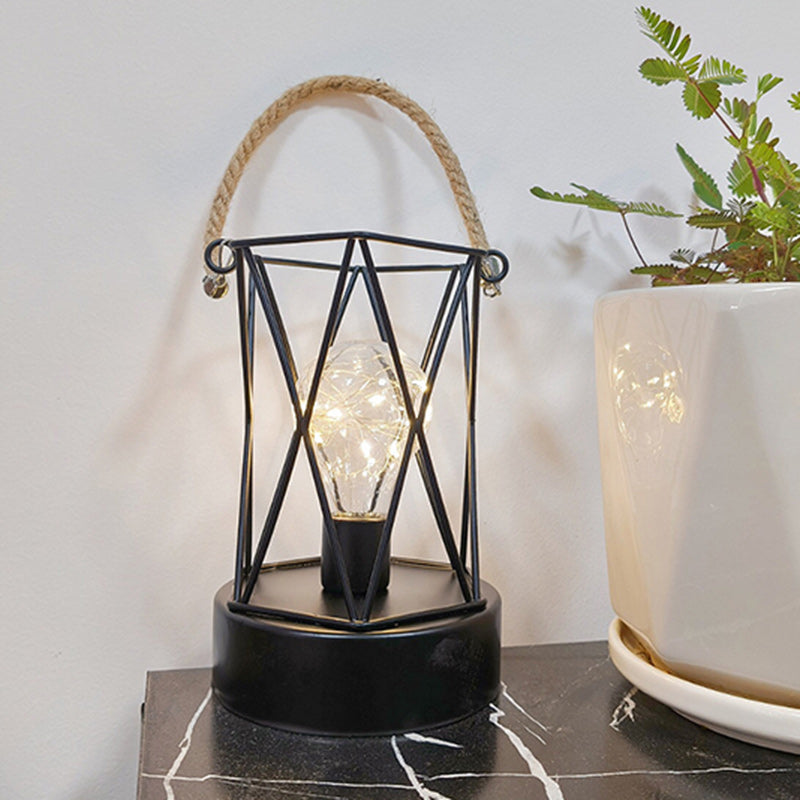 Minimalist Geometric Iron Table Lamp