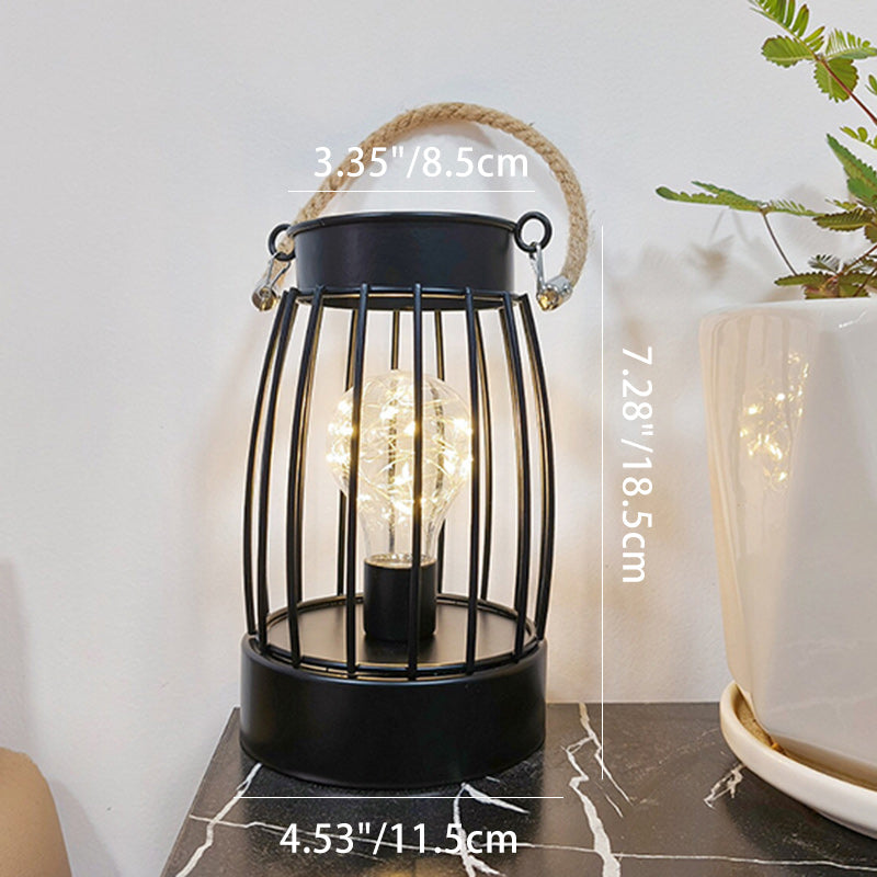 Minimalist Geometric Iron Table Lamp