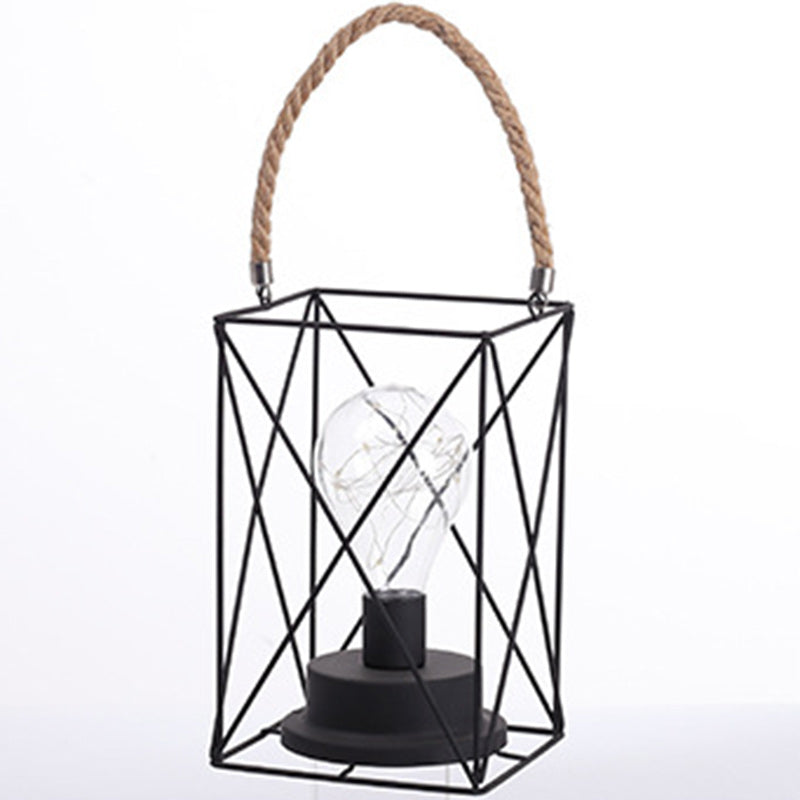 Minimalist Geometric Iron Table Lamp
