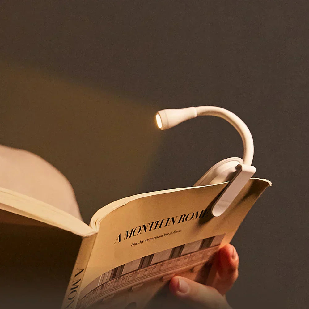 Flexible LED Clip-On Reading Light with Gooseneck