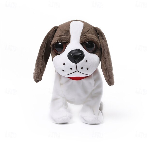 Interactive Electronic Plush Puppy Toy with Sound Control