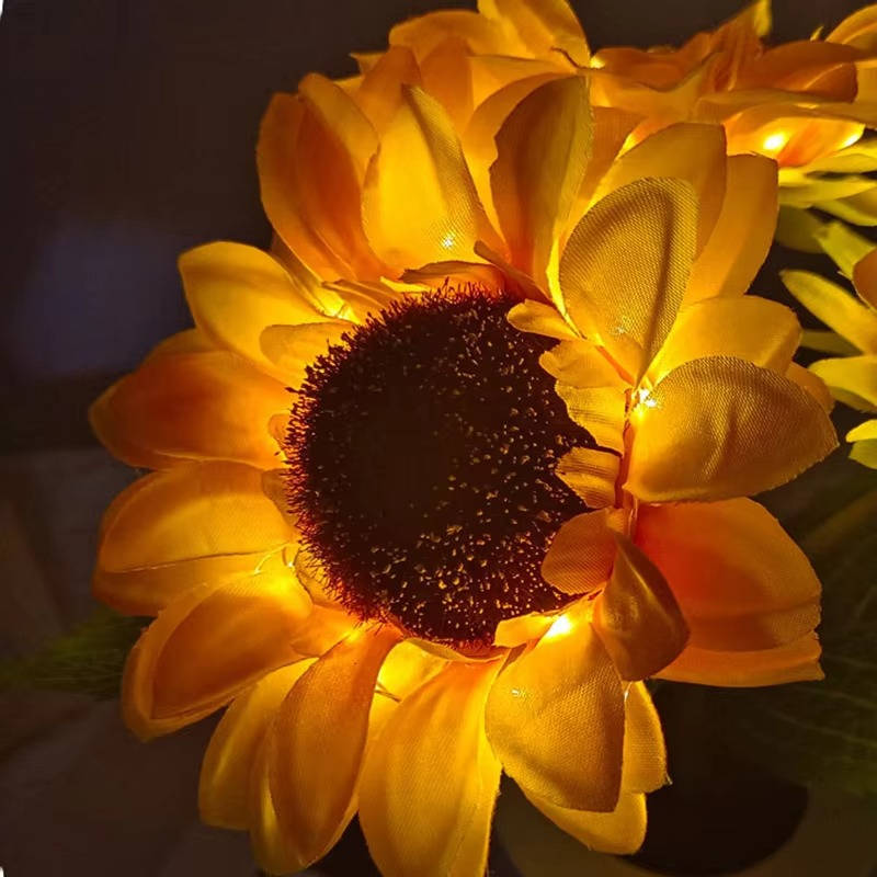 Adjustable USB Rechargeable Sunflower LED Night Light Lamp with Flexible Stem