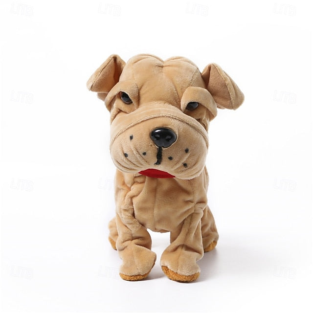 Interactive Electronic Plush Puppy Toy with Sound Control