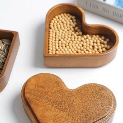 Heart Shaped Pine Wood Bowl