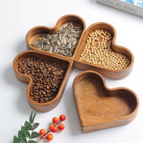 Heart Shaped Pine Wood Bowl