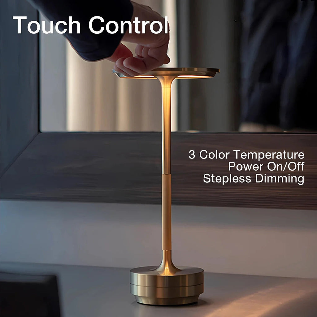 Cordless LED Table Lamp with Touch Control and Adjustable Brightness