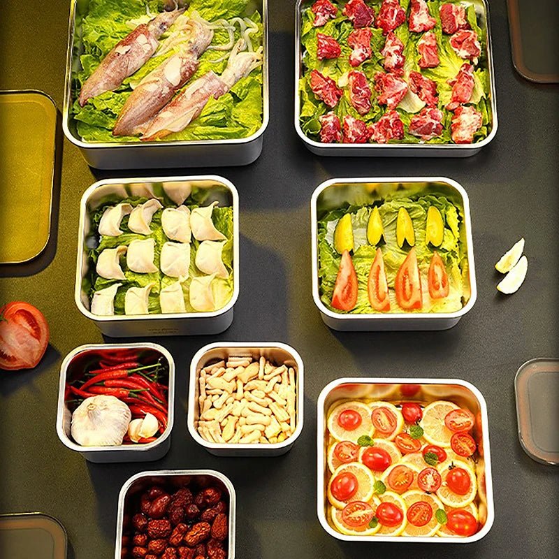 Stainless Steel Food Storage Containers with Snap Seal Lid
