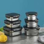 Stainless Steel Food Storage Containers with Snap Seal Lid