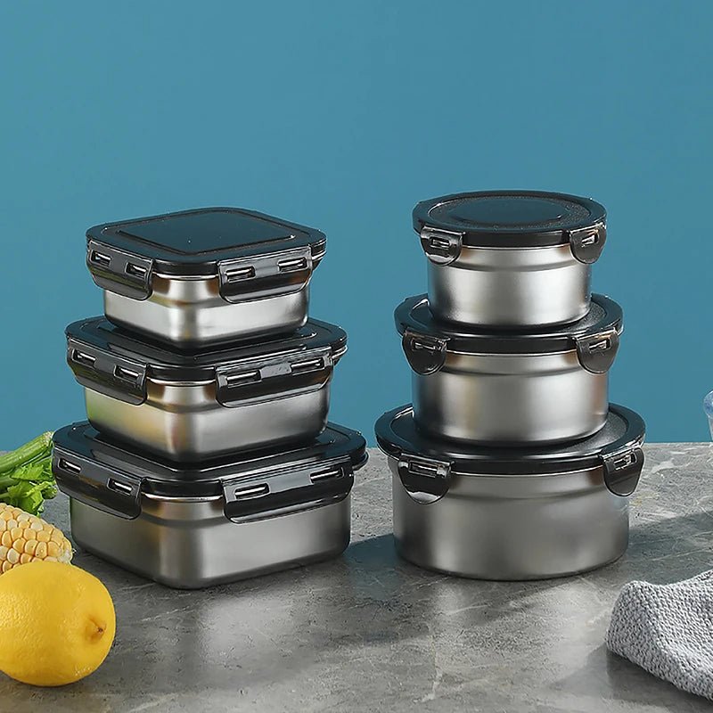Stainless Steel Food Storage Containers with Snap Seal Lid