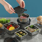 Stainless Steel Food Storage Containers with Snap Seal Lid