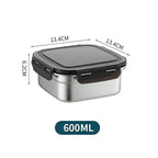 Stainless Steel Food Storage Containers with Snap Seal Lid