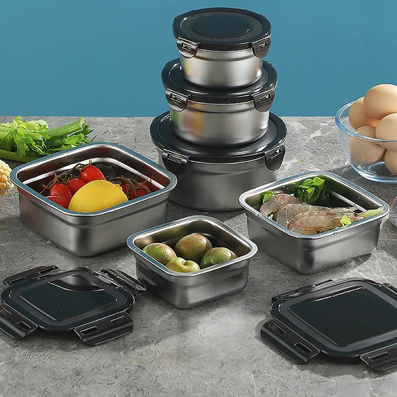 Stainless Steel Food Storage Containers with Snap Seal Lid