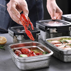 Stainless Steel Food Storage Containers with Snap Seal Lid