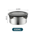 Stainless Steel Food Storage Containers with Snap Seal Lid
