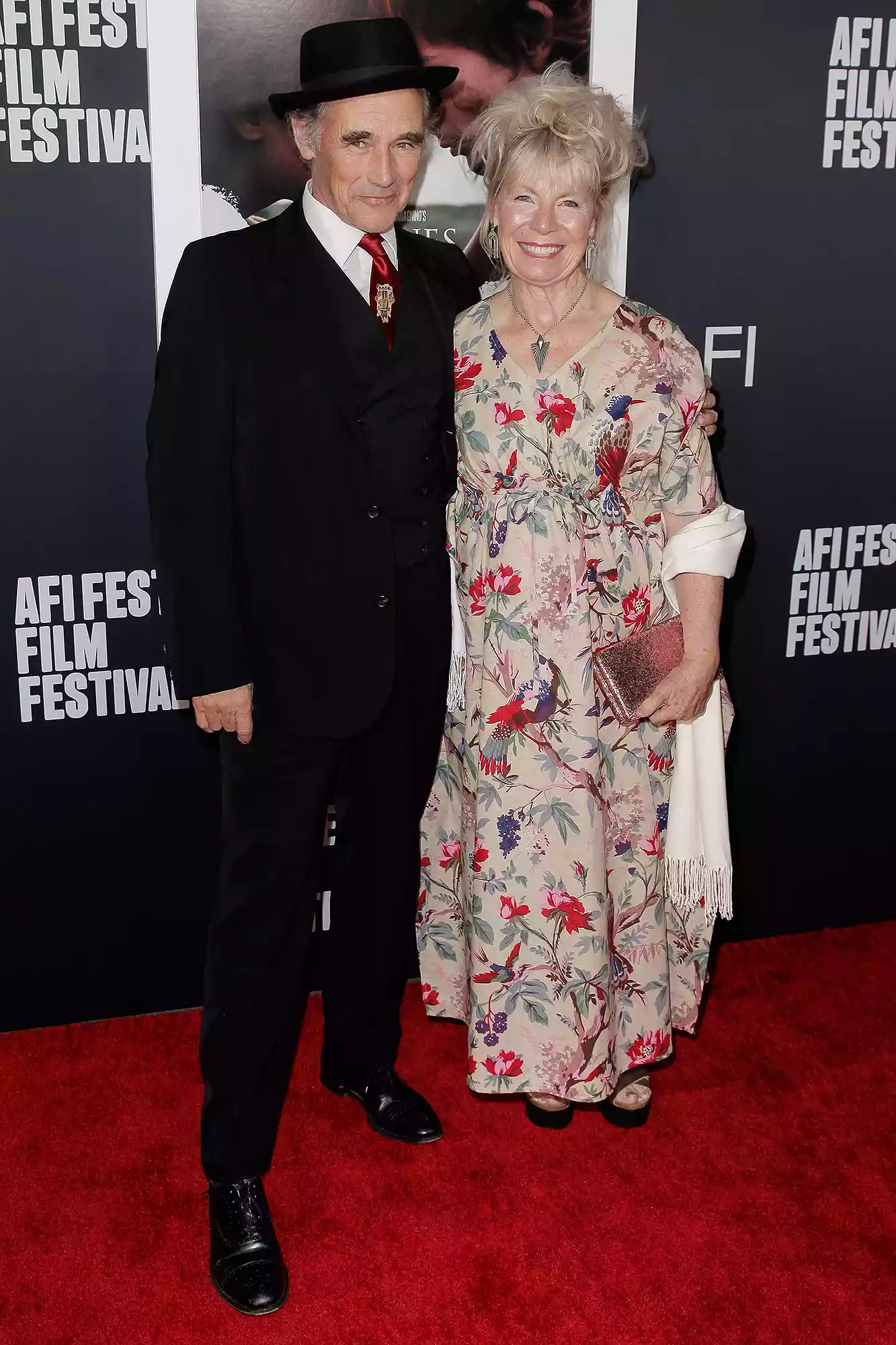 Mark Rylance and Claire van Kampen attending an event in Hollywood, November 2022.